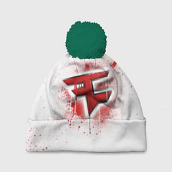 Шапка с помпоном FaZe Clan: White collection, цвет: 3D-зеленый