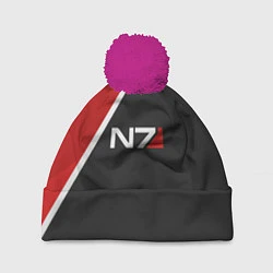 Шапка с помпоном N7 Space, цвет: 3D-малиновый