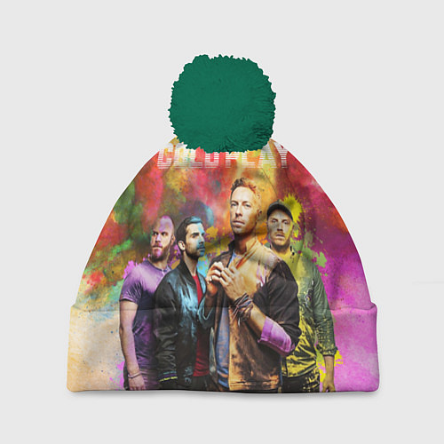 Шапка c помпоном Coldplay / 3D-Зеленый – фото 1