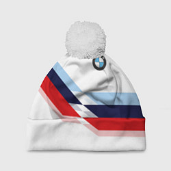 Шапка c помпоном BMW БМВ WHITE