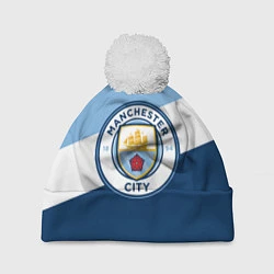 Шапка с помпоном FC Manchester City: Colors, цвет: 3D-белый