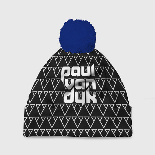 Шапка c помпоном Paul Van Dyk / 3D-Тёмно-синий – фото 1