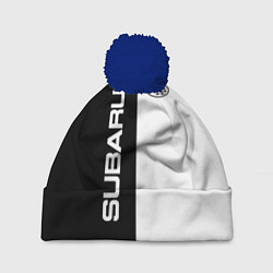 Шапка с помпоном Subaru B&W, цвет: 3D-тёмно-синий