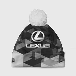 Шапка с помпоном Lexus sport geometry, цвет: 3D-белый