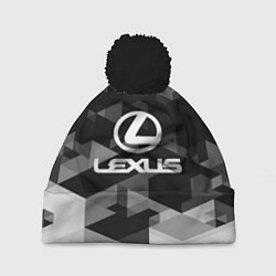 Шапка с помпоном Lexus sport geometry, цвет: 3D-черный