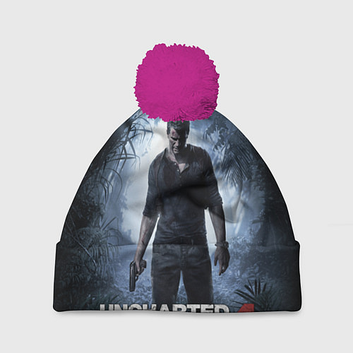 Шапка c помпоном Uncharted 4: A Thief's End / 3D-Малиновый – фото 1