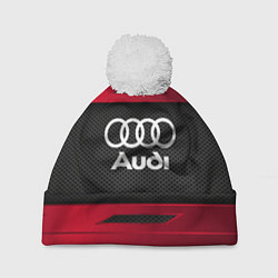 Шапка с помпоном Audi Sport, цвет: 3D-белый