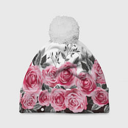 Шапка с помпоном Roses Trend, цвет: 3D-белый