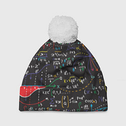 Шапка с помпоном Math, цвет: 3D-белый