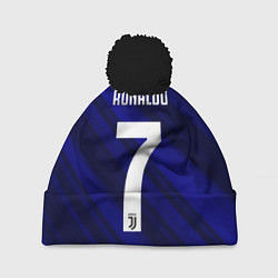 Шапка с помпоном Ronaldo 7: Blue Sport, цвет: 3D-черный