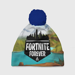 Шапка с помпоном Fortnite Forever, цвет: 3D-тёмно-синий