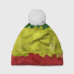 Шапка с помпоном Эфиопия, цвет: 3D-белый