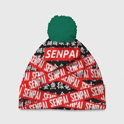 Шапка с помпоном SENPAI, цвет: 3D-зеленый