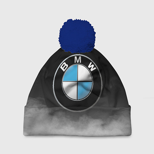 Шапка c помпоном BMW / 3D-Тёмно-синий – фото 1