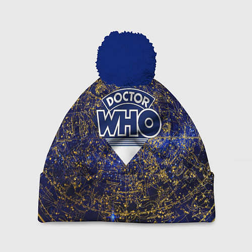 Шапка c помпоном Doctor Who / 3D-Тёмно-синий – фото 1