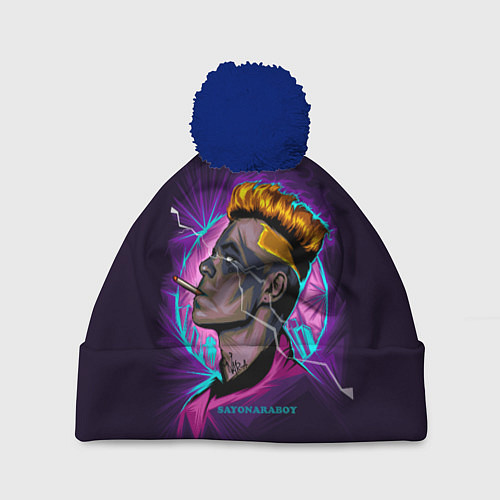 Шапка c помпоном SAYONARA BOY / 3D-Тёмно-синий – фото 1