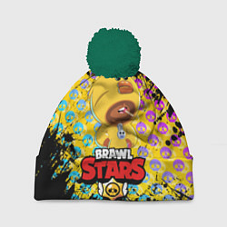 Шапка с помпоном BRAWL STARS SALLY LEON, цвет: 3D-зеленый