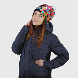 Шапка с помпоном Руки Вверх, цвет: 3D-белый — фото 2