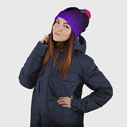 Шапка с помпоном STRAY KIDS, цвет: 3D-малиновый — фото 2