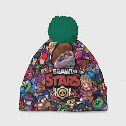 Шапка с помпоном BRAWL STARS Dinomike, цвет: 3D-зеленый