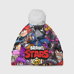 Шапка с помпоном BRAWL STARS CROW, цвет: 3D-белый