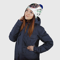 Шапка с помпоном KIMETSU NO YAIBA, цвет: 3D-тёмно-синий — фото 2