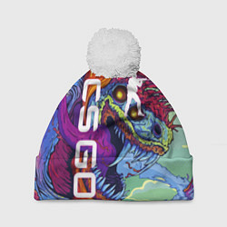 Шапка с помпоном CS GO HYPERBEAST, цвет: 3D-белый