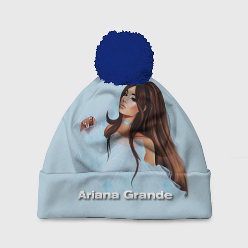 Шапка c помпоном Ariana Grande Ариана Гранде / 3D-Тёмно-синий – фото 1