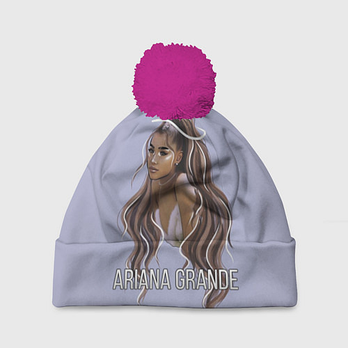 Шапка c помпоном Ariana Grande Ариана Гранде / 3D-Малиновый – фото 1
