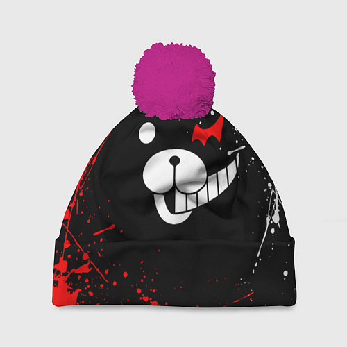 Шапка c помпоном MONOKUMA / 3D-Малиновый – фото 1