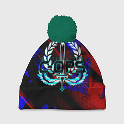 Шапка с помпоном C-OPS, цвет: 3D-зеленый