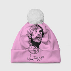 Шапка с помпоном LIL PEEP, цвет: 3D-белый