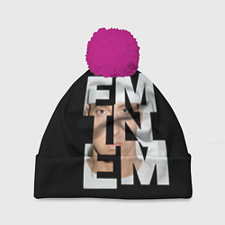 Шапка с помпоном Eminem, цвет: 3D-малиновый