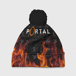 Шапка с помпоном PORTAL, цвет: 3D-черный