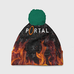 Шапка с помпоном PORTAL, цвет: 3D-зеленый