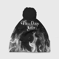 Шапка с помпоном Three Days Grace, цвет: 3D-черный