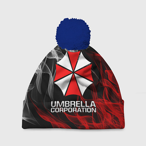 Шапка c помпоном UMBRELLA CORP / 3D-Тёмно-синий – фото 1