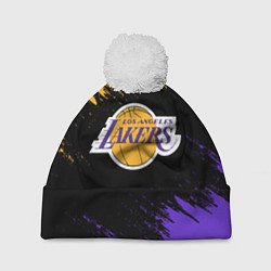 Шапка c помпоном LA LAKERS