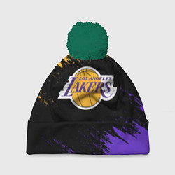 Шапка c помпоном LA LAKERS