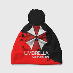 Шапка с помпоном UMBRELLA CORP, цвет: 3D-черный