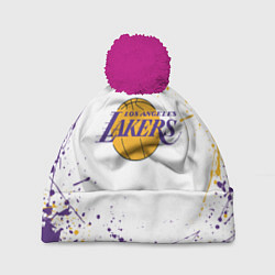 Шапка c помпоном LA LAKERS