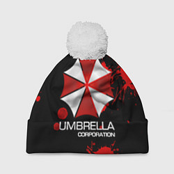 Шапка с помпоном UMBRELLA CORP, цвет: 3D-белый
