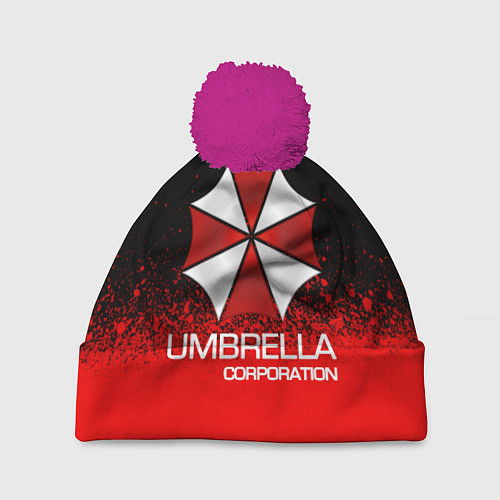 Шапка c помпоном UMBRELLA CORP / 3D-Малиновый – фото 1