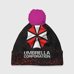 Шапка с помпоном UMBRELLA CORPORATION, цвет: 3D-малиновый