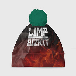 Шапка с помпоном LIMP BIZKIT, цвет: 3D-зеленый