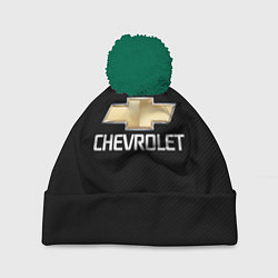 Шапка с помпоном CHEVROLET, цвет: 3D-зеленый