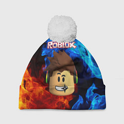 Шапка с помпоном ROBLOX, цвет: 3D-белый