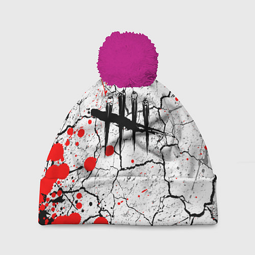Шапка c помпоном DEAD BY DAYLIGHT / 3D-Малиновый – фото 1