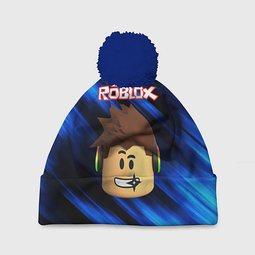 Шапка c помпоном ROBLOX / 3D-Тёмно-синий – фото 1