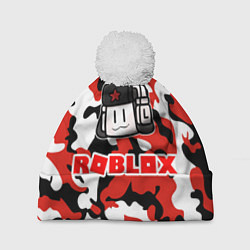 Шапка с помпоном ROBLOX, цвет: 3D-белый